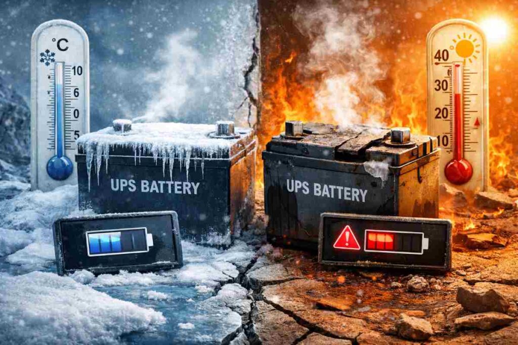 تاثیر دما بر باتری ups (سرما، گرما، نوسانات)